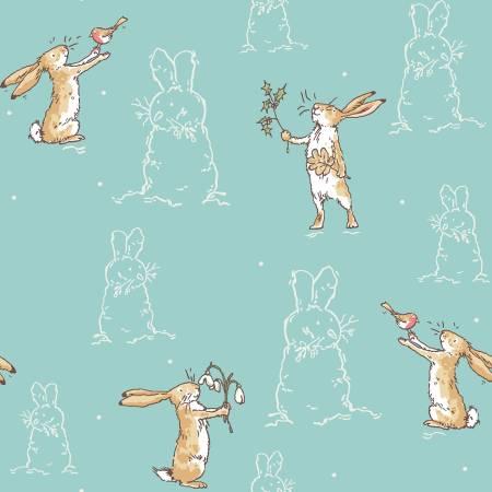 Guess How Much I love You - Teal GHMILY 2026 Flannel Bunnies # Y4823-104