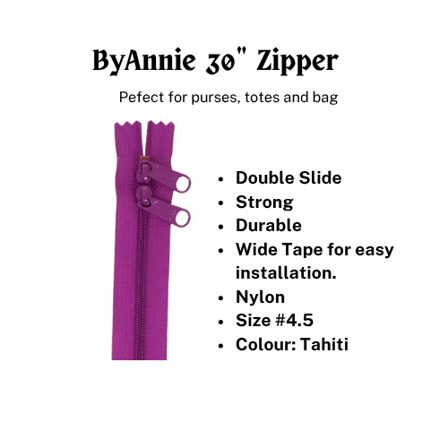ByAnnie Handbag Zipper 30in Double-Slide - Tahiti # ZIP30-245