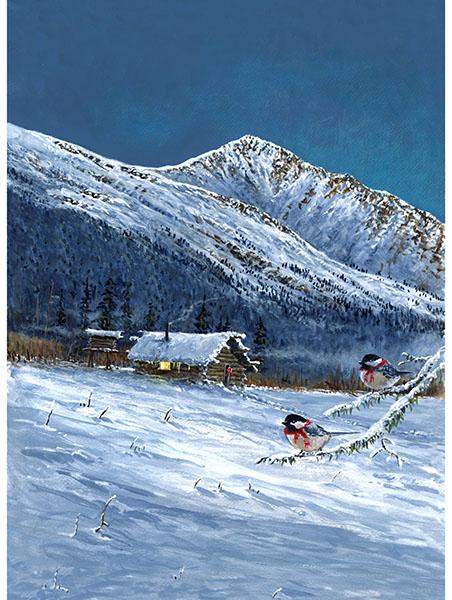 Holiday Hide Away - Panel - Navy - 25765-19