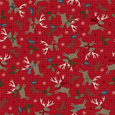 Holly Jolly Flannel - Red Dee # F10893M-R