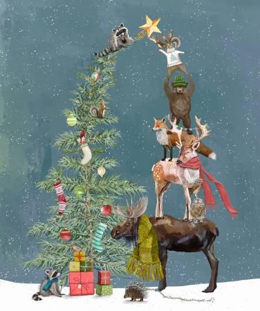 Holly Woods - Slate Woodland Decorating Panel 36 Inch # 9247PS-79