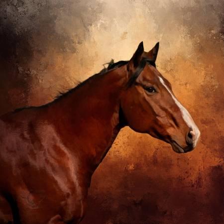 Intense Bay Horse Panel 18in x 18in # AHS-021