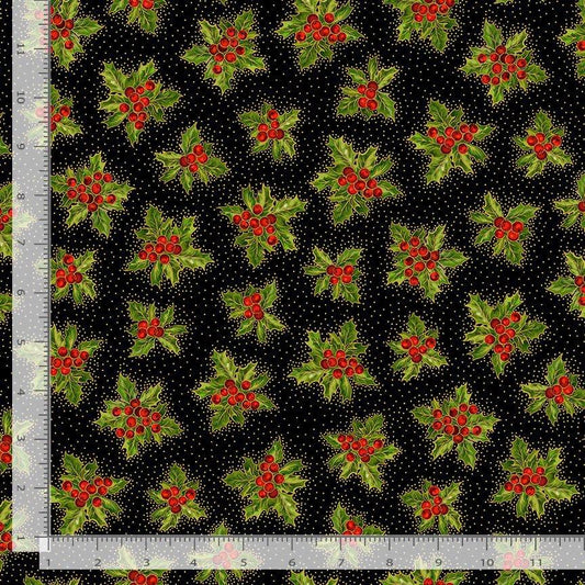 Joyful Metallic - Tossed Holly - CM3715 BLK