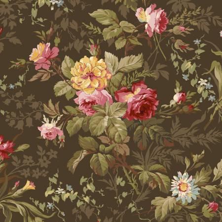 Kathleen's Story - Brown Medium Floral # R161751D-BROWN