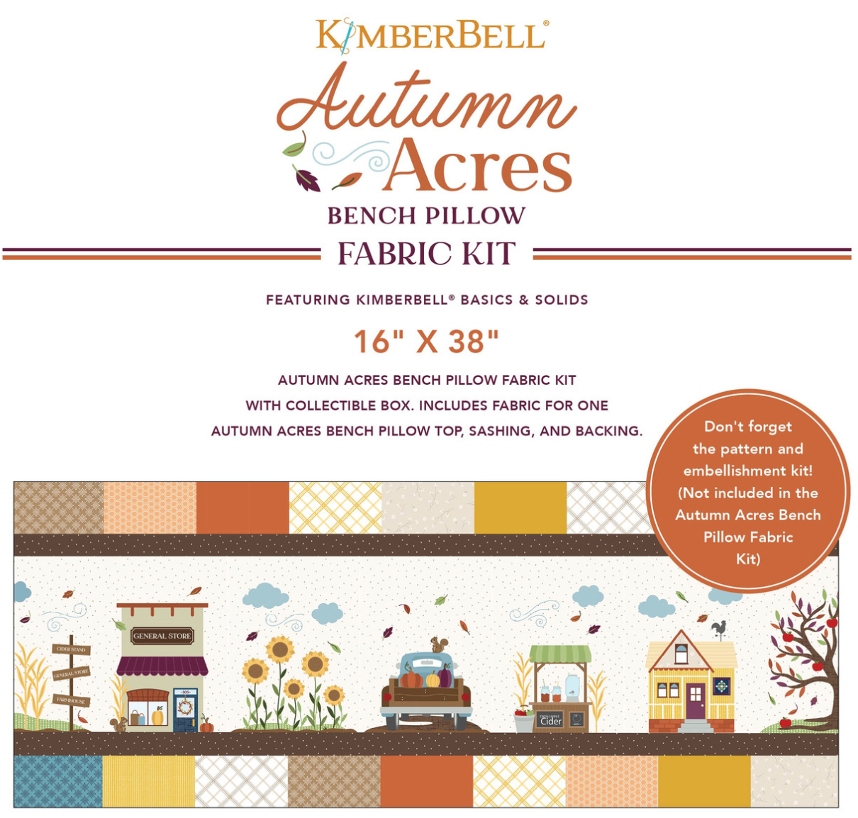Autumn Acres Bench Pillow Fabric Kit # KIT-MASAABP