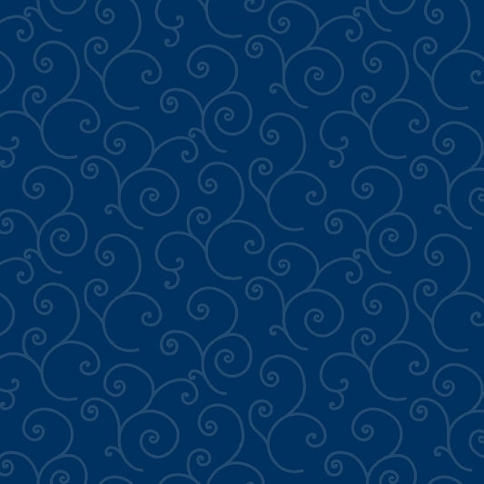 Kimberbell Basic - Navy Tonal - Scroll - 8243-N