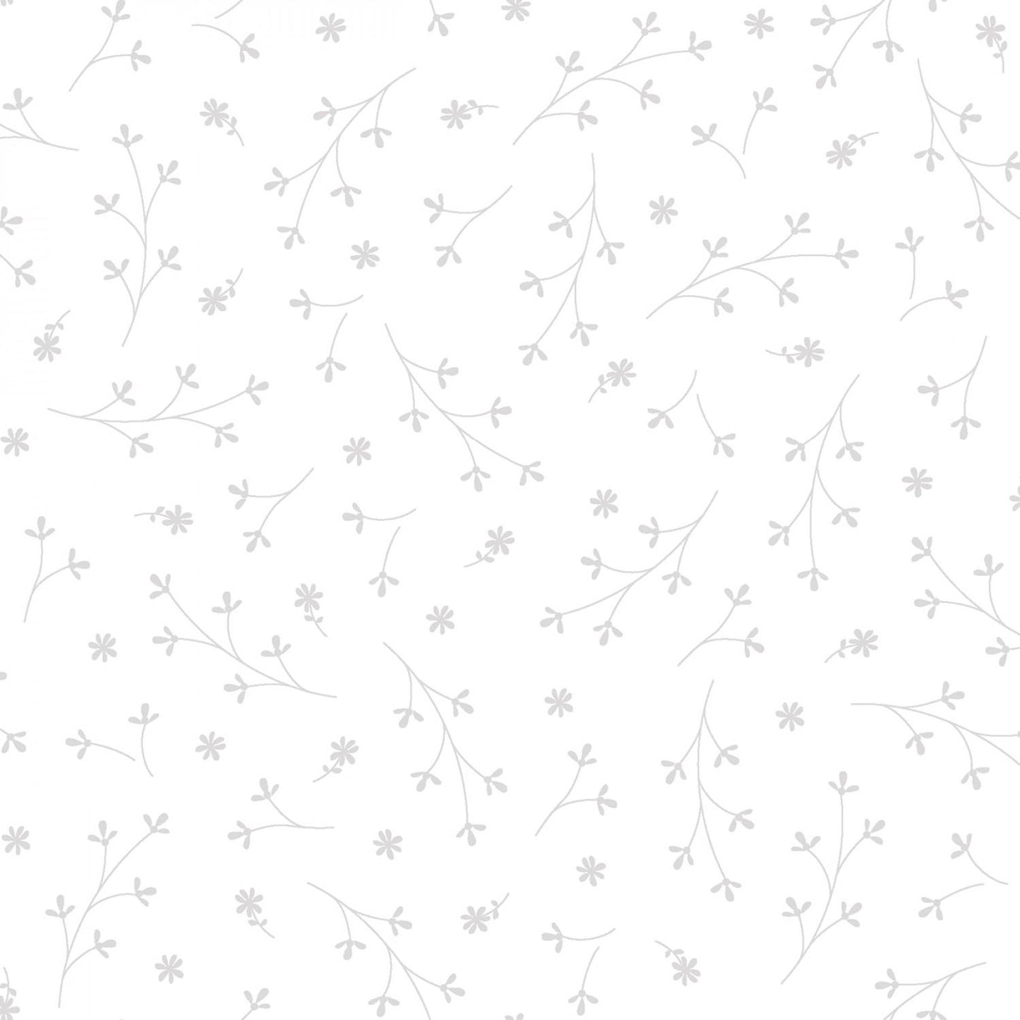 Kimberbell Basic - White On White - Pretty Petals - 8260-WW