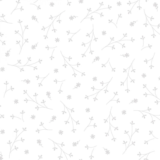 Kimberbell Basic - White On White - Pretty Petals - 8260-WW