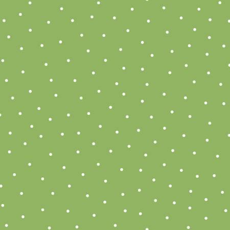 Kimberbell Basic Flannel - Green/White Dot - MASF8210 FLAN GW