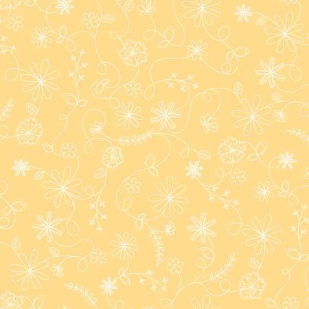 Kimberbell Basic Flannel - Yellow Swirl Floral - MASF8261 FLAN S2