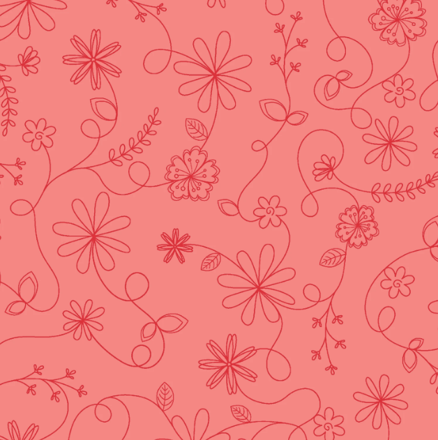Kimberbell Basics - Peach Swirl Floral - MAS8261 P