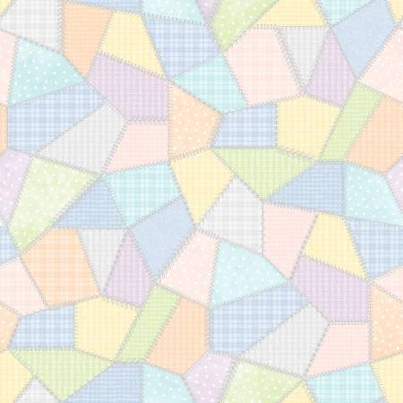 Light Multi Patchwork Quilt Flannel # F11310M-Z2