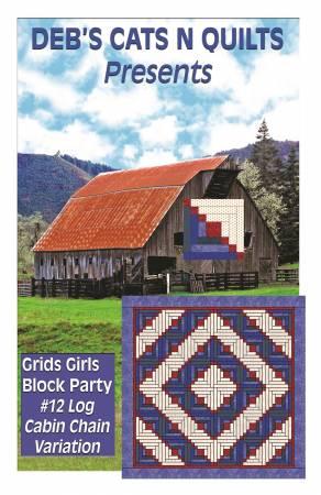 Log Cabin Chain Variation Grids Girls Block Party 12 # DH1969