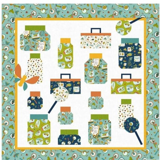 Looking At You Children's Quilt Kit - Green Border