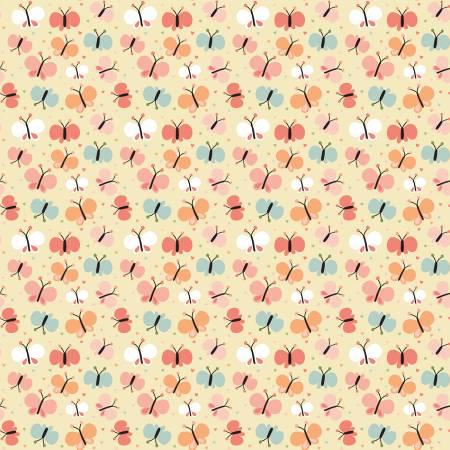 Love You To The Moon Flannel - Butterflies Sunshine - F18272R-SUNSHINE