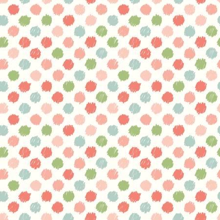 Love You To The Moon Flannel - Dots White - F18274R-WHITE