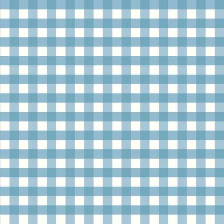 Love You To The Moon Flannel - Gingham Blue - F18275R-BLUE