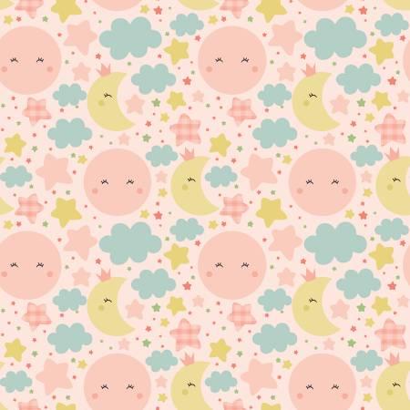 Love You To The Moon Flannel - Nighttime Blush - F18270R-BLUSH
