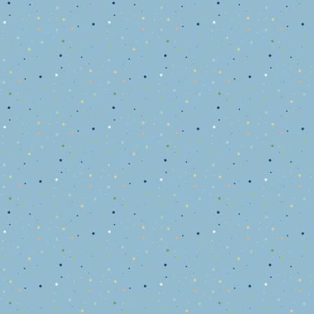 Love You To The Moon Flannel - Stars Blue - F18276R-BLUE