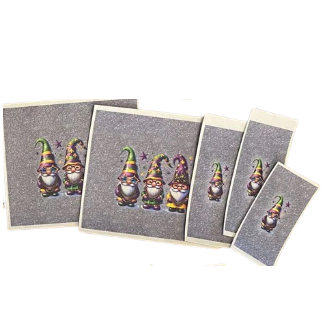 Mardi Gras Gnomes Chapstick & Gift Card Printed Vinyl