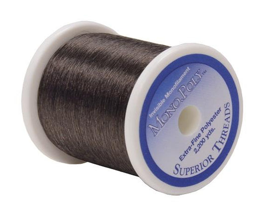 MonoPoly Invisible Polyester Thread .004in 2200yds - Smoke # 119-01