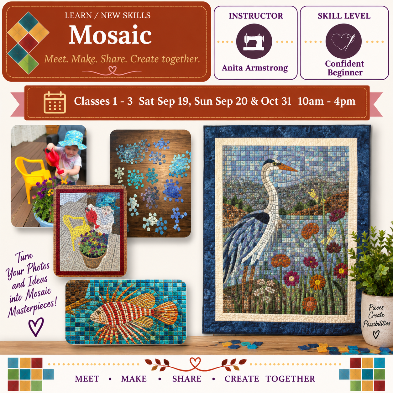 Mosaic - Starts Sat Sep 19 @10am