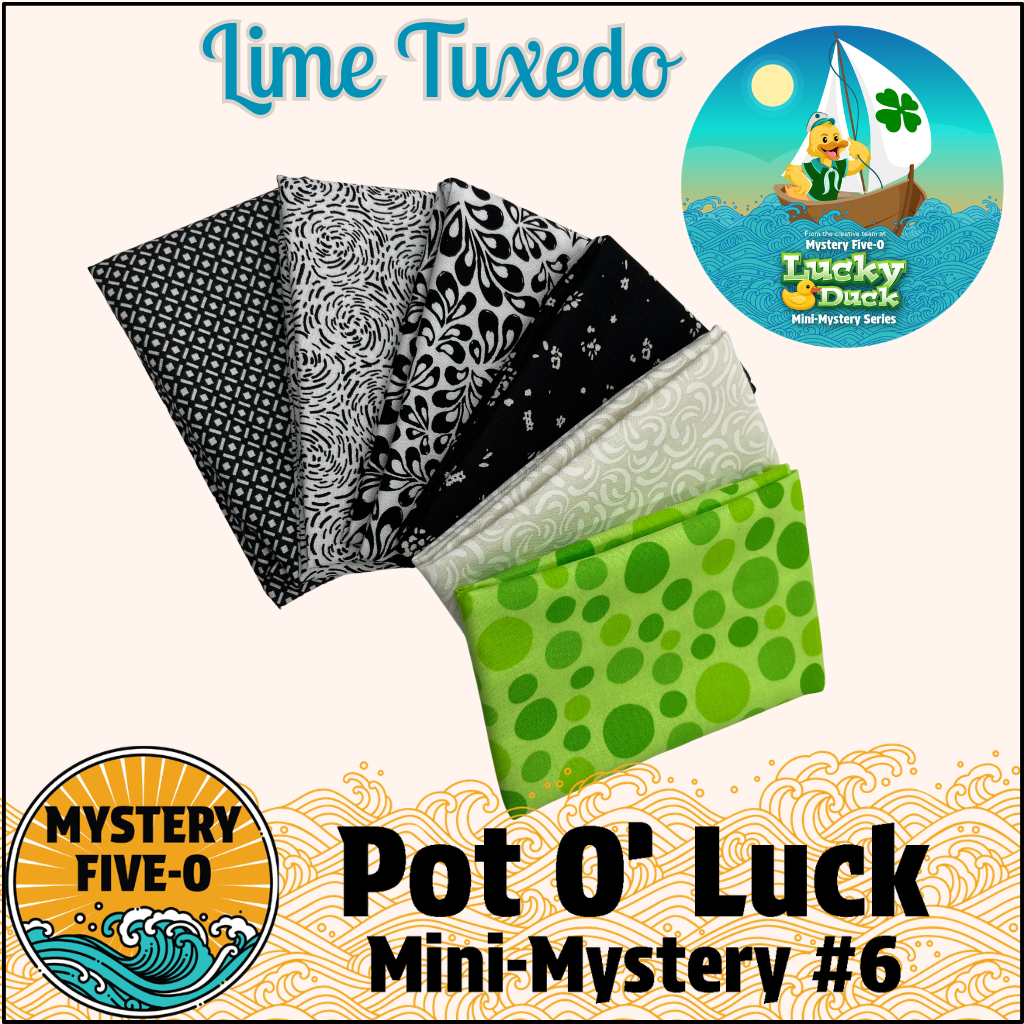 Mystery Five-0- Lime Tuxedo - Pot O' Luck Mini Mystery #6