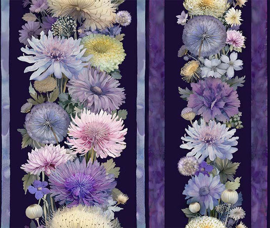 Mystic Meadow - Border Stripe - Purple - CD4212 PUR