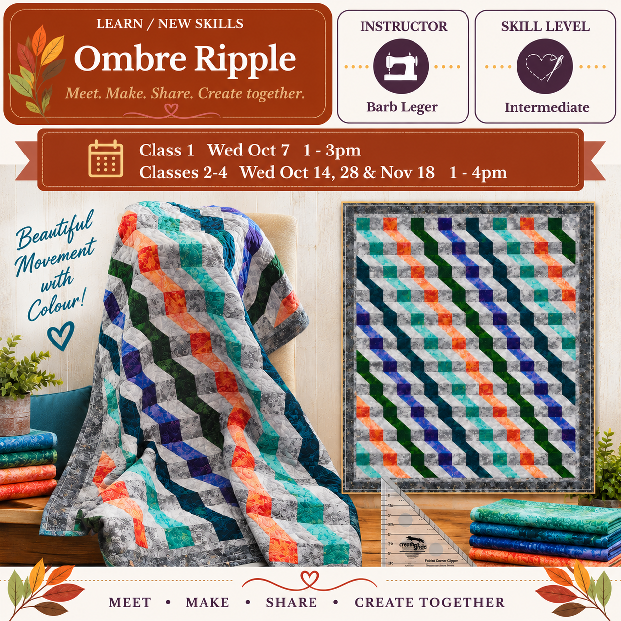 Ombre Ripple - Starts Wed Oct 7 @1pm