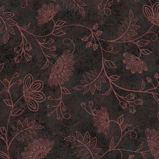 Operetta - Black/Pink Flowering Vines - MAS11005-JP