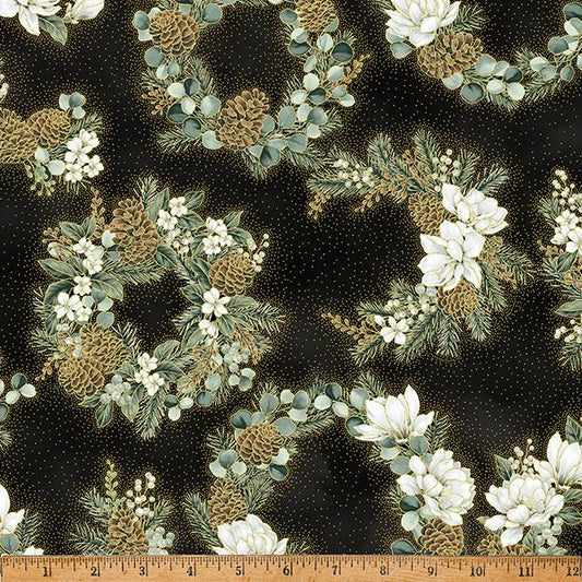 Ornament Grove - Black/Gold - 27803-4