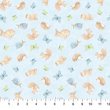 Peas in a Pod Flannel - Blue - F29037-41