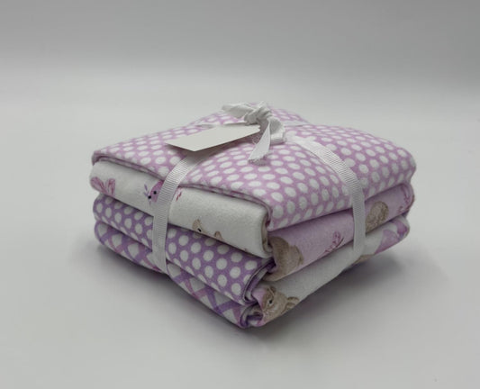 Peas in a Pod Flannel - Fat Quarter Bundle- Pink - 6 Pack
