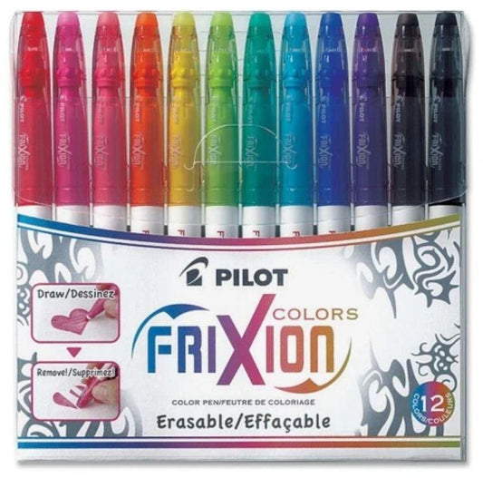Pilot Frixion Erasable Felt-Tip Markers, 2.5mm, 12 Piece Set