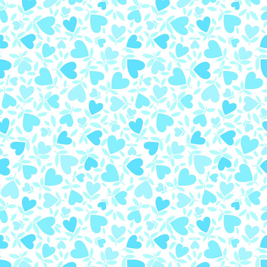 Playtime Flannel - Hearts - Aqua - MASF10693-Q