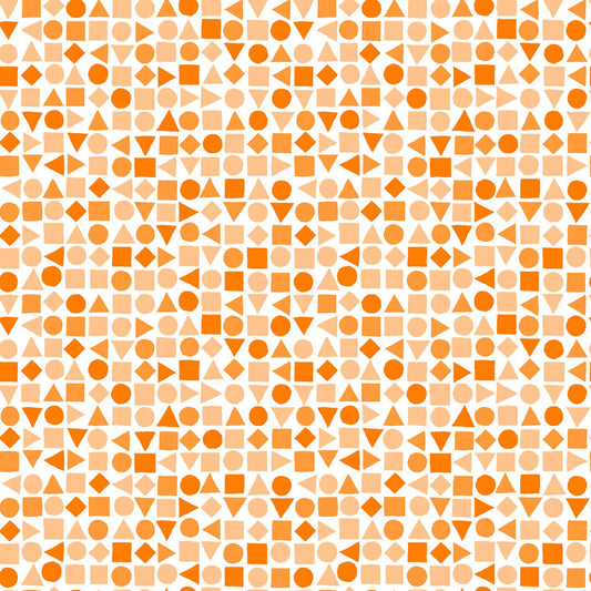 Playtime Flannel - Shapes - Orange - MASF10694-O