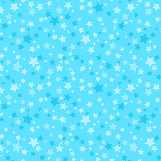 Playtime Flannel - Stars - Aqua - MASF10692-Q