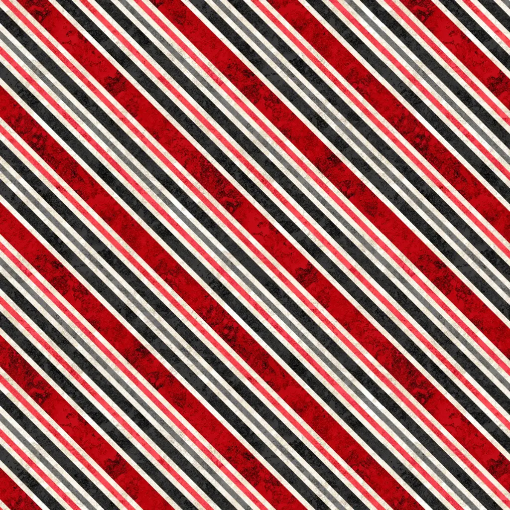 Poinsettia Radiance - Diagonal Stripe - Red/Black - LMW110-11-307