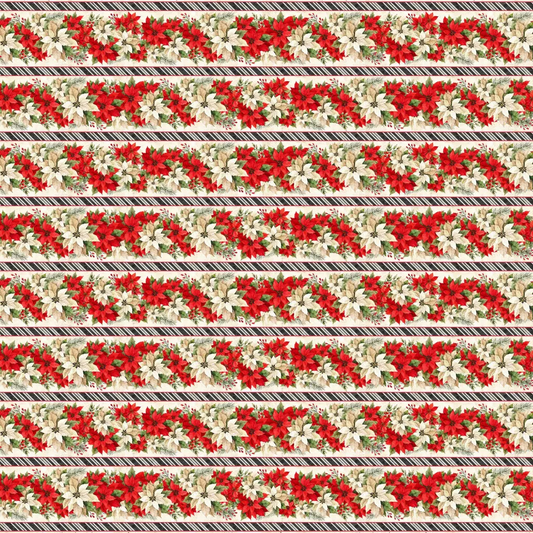 Poinsettia Radiance - Repeating Stripe - LMW110-5-306