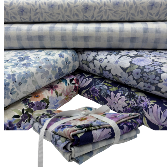 Primavera Purple Paisley Fat Quarter Bundle - 6 pack