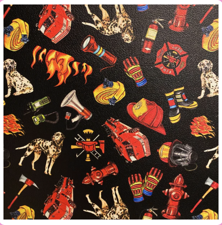 Printed Vinyl Firefighters - 12x53"