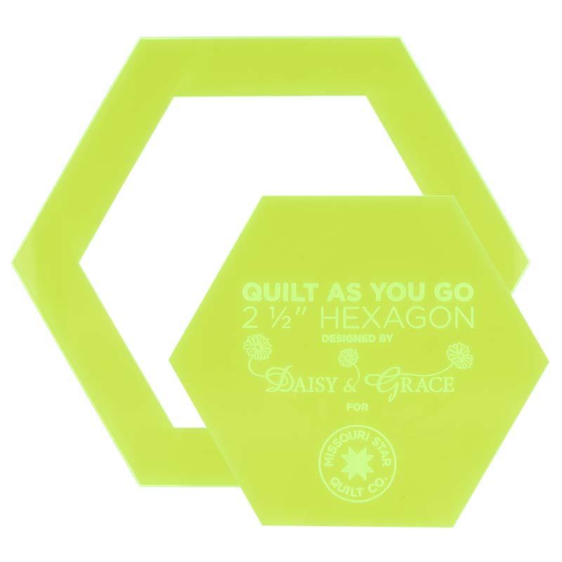 Quilt As You Go Hexagon by Daisy & Grace Template - BUND190