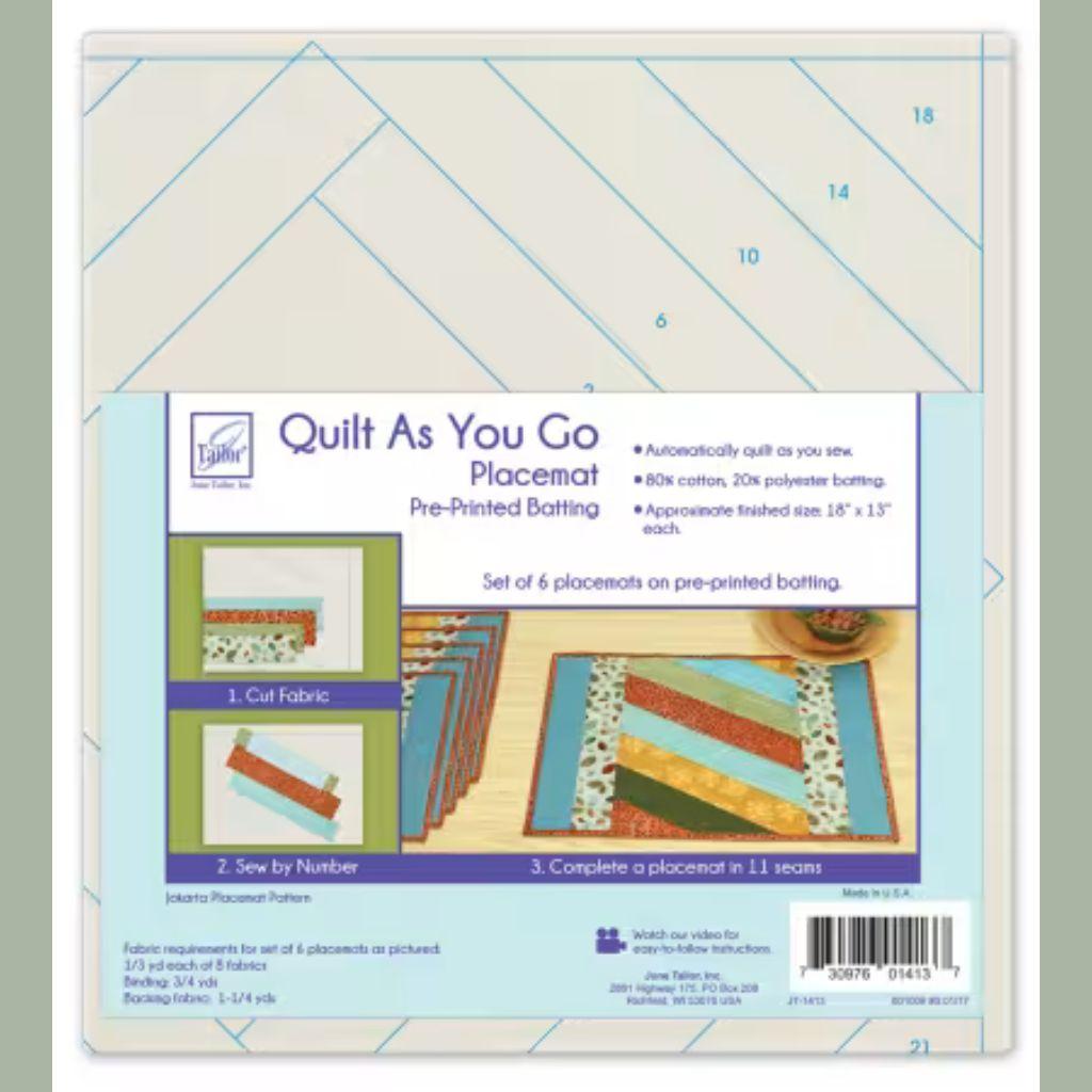 Quilt As You Go Placemats (6) - Jakarta # JT-1413