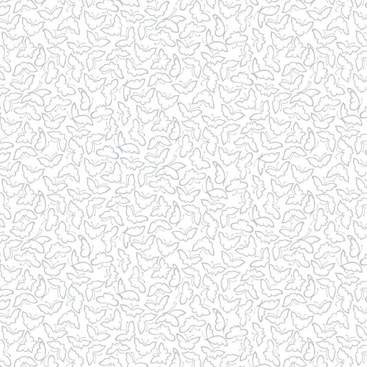 Quilter's Flour 6 - White on White Butterflies # 1690-01W