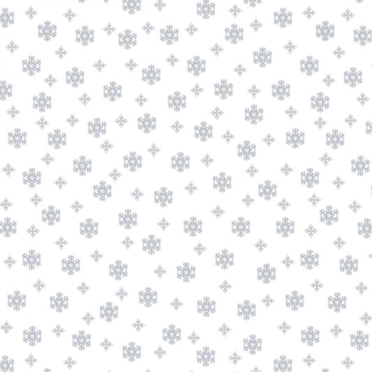 Quilter's Flour 6 - White on White Small Snowflake # 1696-01W