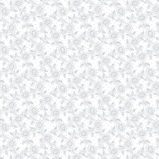 Quilter's Flour 6 - White on White Small Sunflower 1.4 inch repeat
