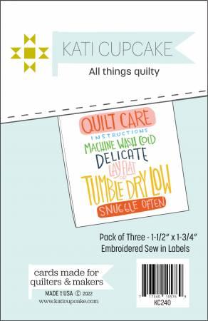 Quilty Instructions Sew In Labels # KC240