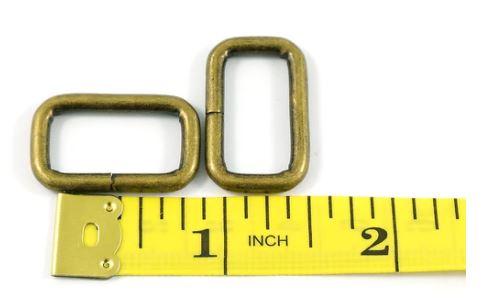 Rings - Rectangular - Antique Brass - 3/4" - REC-WIRE18MM-AB/4