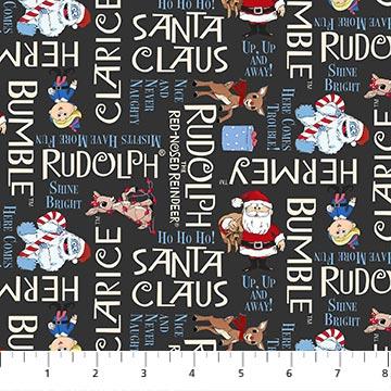 Rudolph the Red Nosed Reindeer - Phrases - Charcoal RD1006-96