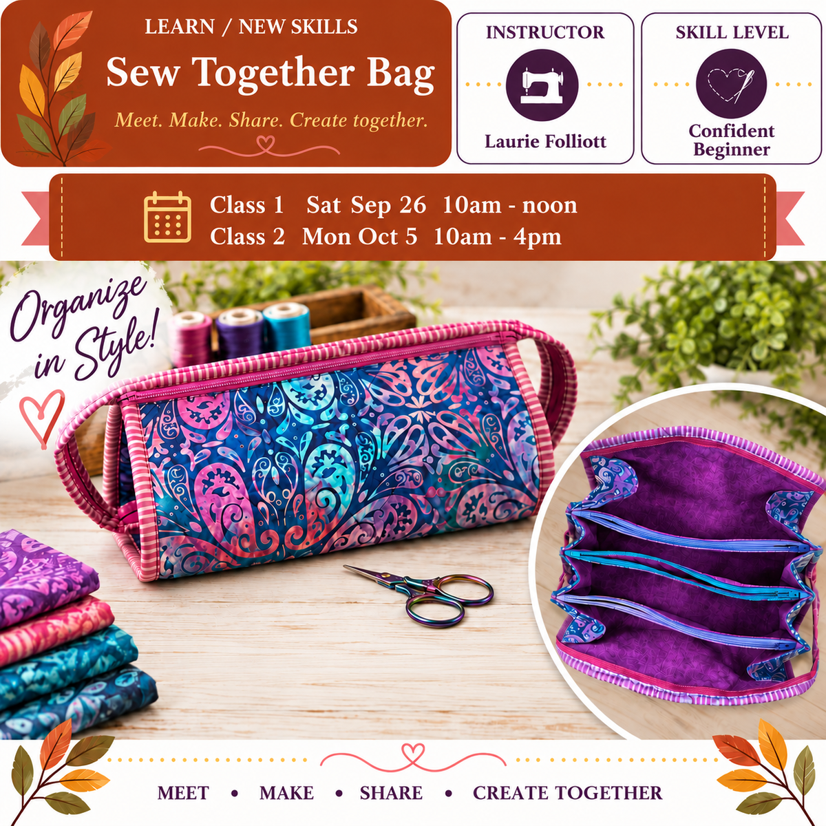 Sew Together Bag - Starts Sat Sep 26 @10am
